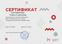 Сертификат вебинара 2