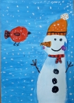 Морозова Евгения, 8 лет, снеговик