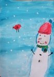 Бардачев Егор, 9 лет Веселый снеговик